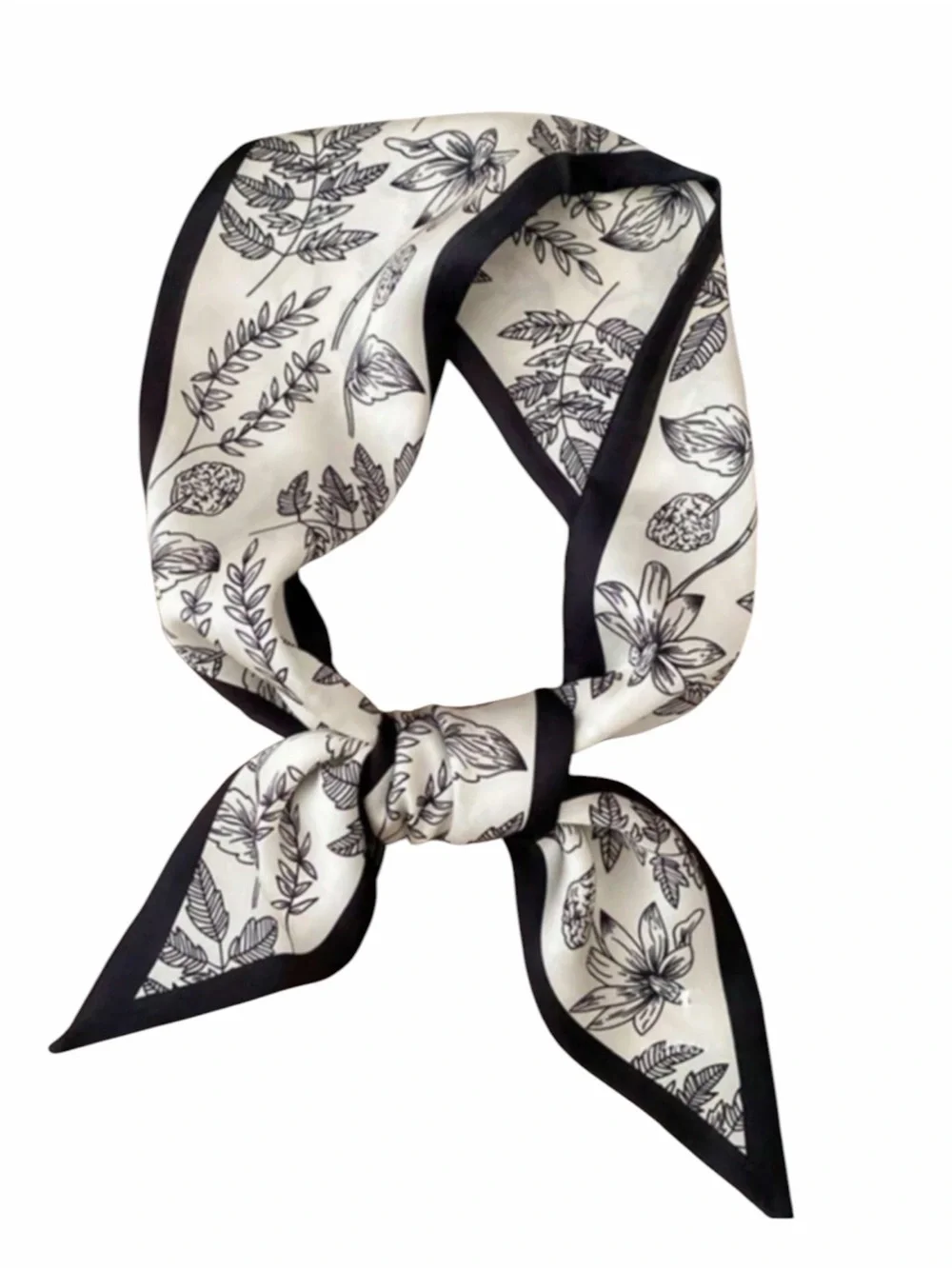Botanical Print Twilly Scarf Set NWT
